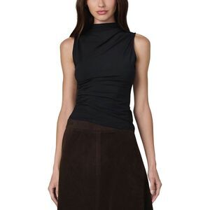 Joe's Jeans Womens The Dove Draped Sleeveless Top Small Black - NWT $98